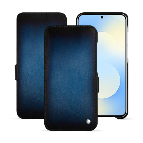 Custodia con patta orizzontale Galaxy S25 FE - Lusso firmato NoreveBleu Patine