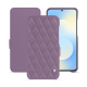 Capa em pele Samsung Galaxy S25 FE - Lilas - Couture ( Nappa - Pantone #b9a3e3 ) 