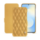 硬质真皮保护套 Samsung Galaxy S25 FE - Or Maïa - Couture ( Pantone 871C ) 