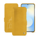 Housse cuir Samsung Galaxy S25 FE - Jaune soulèu ( Pantone #F3B934 )