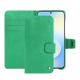 Capa de couro para carteira Samsung Galaxy S25 FE - Menthe vintage ( Pantone #37b375 ) 