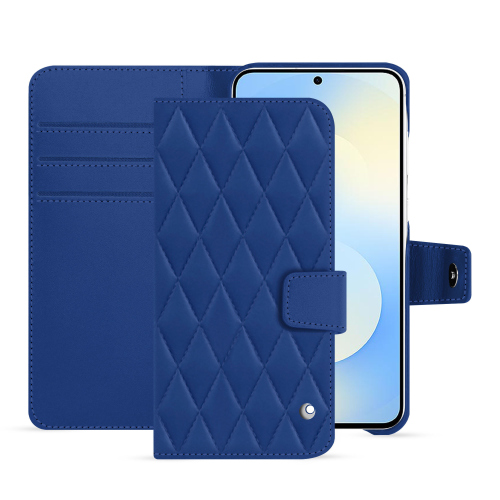 Funda tipo cartera Samsung Galaxy S25 FE | Luxe NoreveBleu océan - Couture ( Nappa - Pantone #15458a) 