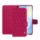 Capa de couro para carteira Samsung Galaxy S25 FE - Rose fluo - Couture ( Pantone #ff16b4 ) 