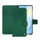 Capa de couro para carteira Samsung Galaxy S25 FE - Crocodile pino ( Pantone #173F35 ) 