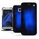Samsung Galaxy S7 Edge leather case - Bleu Patine