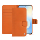 Capa de couro para carteira Samsung Galaxy S25 FE - Orange Veggie ( Pantone #cb6015 ) 