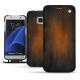 Housse cuir Samsung Galaxy S7 Edge - Marron Patine