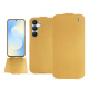 Samsung Galaxy S25 FE leather case - Or Maïa ( Pantone 871C ) 