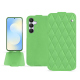 Custodia in pelle Samsung Galaxy S25 FE - Vert olive - Couture ( Nappa - Pantone #a7c58e ) 