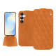 Lederschutzhülle Samsung Galaxy S25 FE - Mandarine vintage - Couture ( Pantone #d47231 ) 