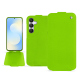 Capa em pele Samsung Galaxy S25 FE - Vert fluo ( Pantone #00ab5f ) 