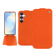 Capa em pele Samsung Galaxy S25 FE - Orange fluo ( Pantone #ff5406 ) 