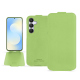 Lederschutzhülle Samsung Galaxy S25 FE - Vert olive PU ( Pantone #a7c58e )