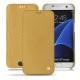 Capa em pele Samsung Galaxy S7 Edge - Or Maïa ( Bologna Hi Gloss Metallic - Pantone 871C ) 