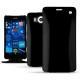 Lederschutzhülle Microsoft Lumia 950 - 950 Dual Sim - Onyx ( Bologna Hi Gloss - Black ) 