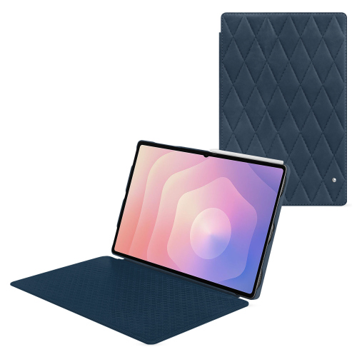 Funda con solapa para Samsung Galaxy Tab S11 Ultra – Funda de cuero de lujo NoreveJean vintage - Couture ( Pantone #2f414f  ) 