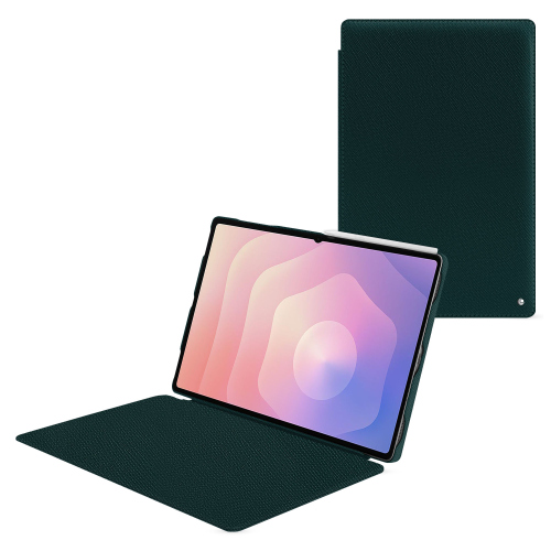 Housse à rabat Samsung Galaxy Tab S11 Ultra – Étui cuir luxe NoreveVert séduisant ( Pantone #1d3c34 ) 