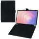 Funda cartera de piel para Samsung Galaxy Tab S11 Ultra - Dark vintage ( Pantone #050505 ) 