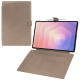 Capa em pele para Samsung Galaxy Tab S11 Ultra - Taupe vintage ( Pantone #bda790 ) 