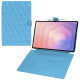 Funda cartera de piel para Samsung Galaxy Tab S11 Ultra - Bleu ciel - Couture ( Nappa - Pantone #abcae9 ) 