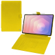 Funda cartera de piel para Samsung Galaxy Tab S11 Ultra - Jaune fluo ( Pantone #c9ff57 ) 