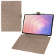 Capa em pele para Samsung Galaxy Tab S11 Ultra - Taupe vintage - Couture ( Pantone #591d16 ) 