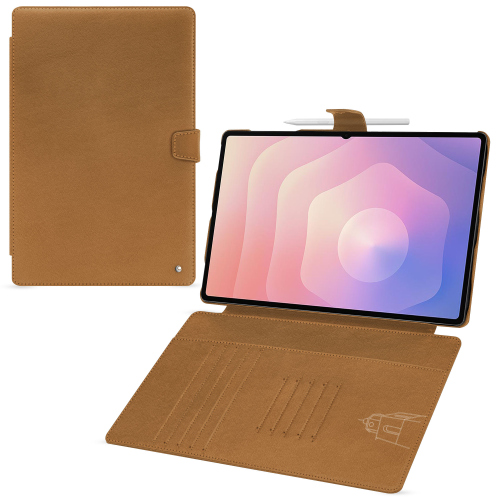 Capa carteiro Samsung Galaxy Tab S11 Ultra – Capa de couro de luxo NoreveCastan esparciate ( Pantone #824F2A )
