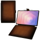 Funda cartera de piel para Samsung Galaxy Tab S11 Ultra - Marron Patine