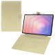 Funda cartera de piel para Samsung Galaxy Tab S11 Ultra - Beige PU ( Pantone #ceb888 ) 