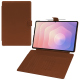 Funda cartera de piel para Samsung Galaxy Tab S11 Ultra - Marron PU ( Pantone #8B4720 )