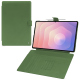 Funda cartera de piel para Samsung Galaxy Tab S11 Ultra - Vert Veggie ( Pantone #68724d ) 