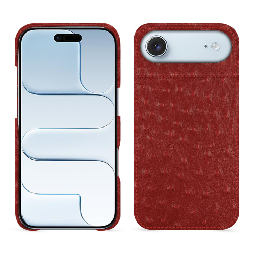 Cover posteriore per iPhone 17 Air – Lusso su misura da NoreveAutruche ciliegia ( Pantone #a4343a ) 