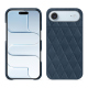 Coque cuir Apple iPhone 17 Air - Jean vintage - Couture ( Pantone #2f414f  ) 
