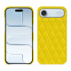 Custodia in pelle Apple iPhone 17 Air - Jaune fluo - Couture ( Pantone #c9ff57 ) 