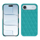 Coque cuir Apple iPhone 17 Air - Bleu fluo - Couture