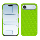 Custodia in pelle Apple iPhone 17 Air - Vert fluo - Couture ( Pantone #00ab5f ) 