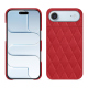 Apple iPhone 17 Air leather cover - Rouge troupelenc - Couture ( Pantone #AB191A )