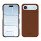 Apple iPhone 17 Air leather cover - Marron PU ( Pantone #8B4720 )