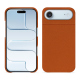 Coque cuir Apple iPhone 17 Air - Orange vibrant ( Pantone #e36b39 ) 