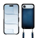 Apple iPhone 17 Air shell with shoulder strap - Bleu Patine