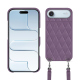 Guscio Apple iPhone 17 Air con tracolla - Lilas - Couture ( Nappa - Pantone #b9a3e3 ) 