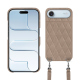 Apple iPhone 17 Air shell with shoulder strap - Taupe vintage - Couture ( Pantone #591d16 ) 