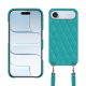 Coque avec bandoulière Apple iPhone 17 Air - Bleu fluo - Couture