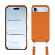 Carcasa Apple iPhone 17 Air con bandolera - Orange PU ( Pantone #ff9351 )