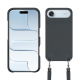 Carcasa Apple iPhone 17 Air con bandolera - Gris Veggie ( Pantone #5e514d ) 