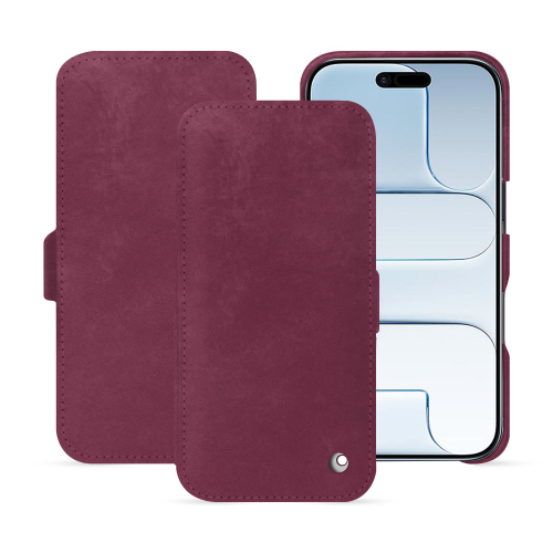 iPhone 17 Air用水平フラップケース - 贅沢と最高級の保護 | NorevePrune vintage ( Pantone #612434 ) 