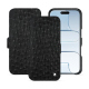 Capa em pele Apple iPhone 17 Air - Autruche nero ( Noir / Black) 