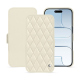Custodia in pelle Apple iPhone 17 Air - Blanc - Couture ( Nappa - White ) 