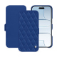 Housse cuir Apple iPhone 17 Air - Bleu océan - Couture ( Nappa - Pantone #15458a) 