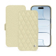 Housse cuir Apple iPhone 17 Air - Ivoire - Couture ( Pantone #d6d6c6 ) 